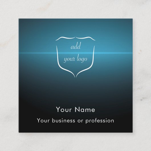Carte D'appel Custom Modern Cool Blue Tech Professional Business (Devant)