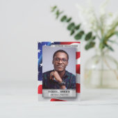 Carte D'appel Custom Public Service Trading Card, American Flag (Debout devant)