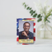 Carte D'appel Custom Public Service Trading Card, American Flag  (Debout devant)
