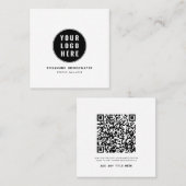 Carte D'appel Custom QR Code Modern Logo Minimalist (Devant / Derrière)