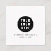 Carte D'appel Custom QR Code Modern Logo Minimalist (Devant)