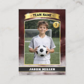 Carte D'appel Custom Soccer Trading Card, Red Gold Stadium  (Devant)