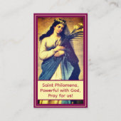 Carte D'appel Customizable St. Philomena Prayer Card (Devant)