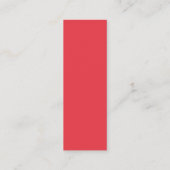 Carte D'appel Customizable Tomato Red Split Mini Calling Card (Dos)