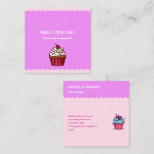 Carte D'appel Cute Cupcake Boulangerie Douce & Fun Chef pâtisser