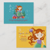 Carte D'appel Cute sirène (Devant / Derrière)