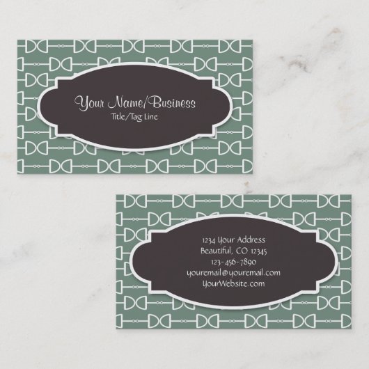 Carte D'appel D-Ring Snaffle Horse Bit en Olive Business (Devant / Derrière)