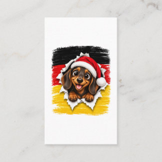 Carte D'appel Dachshund de Noël allemand