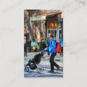 Carte D'appel Daddy Pushing Stroller Greenwich Village (Dos)