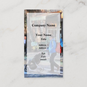 Carte D'appel Daddy Pushing Stroller Greenwich Village