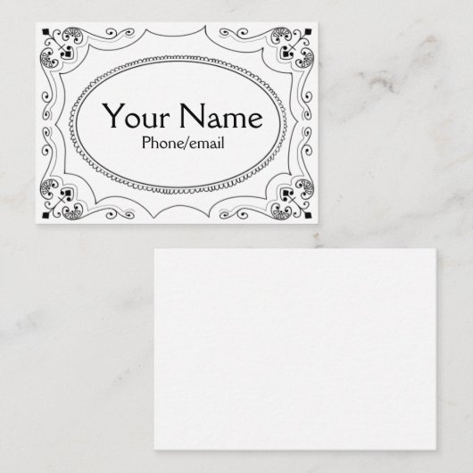 Carte d'appel d'affaires (Devant / Derrière)