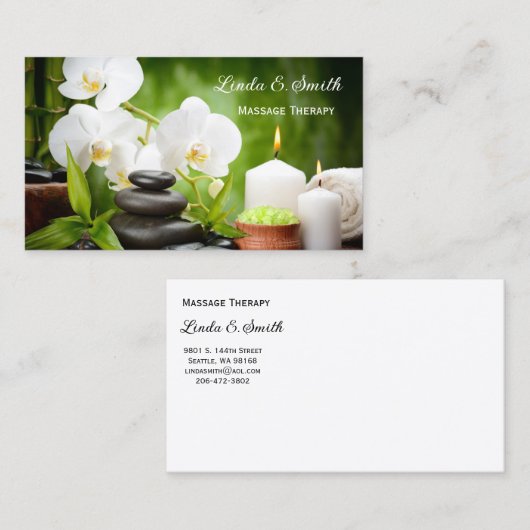 Carte d'appel d'affaires (Devant / Derrière)