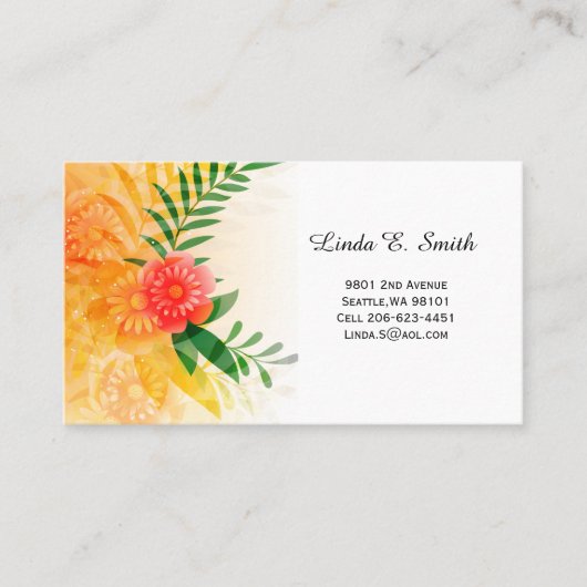 Carte d'appel d'affaires (Devant)