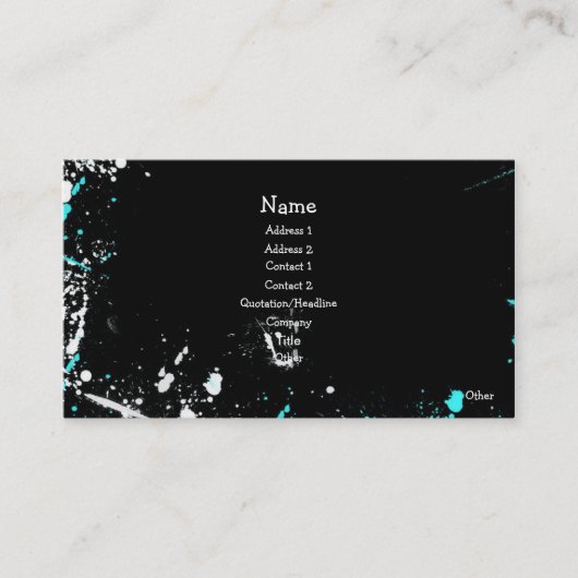 CARTE D'APPEL D'AFFAIRES ENTIÈREMENT CUSTOMISÉE (Devant)