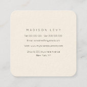 Carte D'appel Dames Motifs Fleurs Artistes Pastel Designer (Dos)