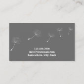 Carte D'appel Dandelion gris moderne Flower maman (Dos)