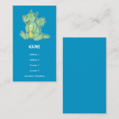 Carte D'appel Date/carte de visite verts de jeu de dragon de (Devant / Derrière)