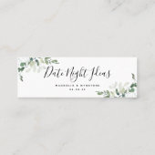 Carte D'appel Date Night Ideas Eucalyptus Mariage Fête des marié (Dos)