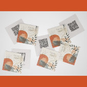 Carte d'appel de code QR Abstraite Boho Landscape