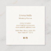 Carte d'appel de Flamant rose d'aquarelle rose (Dos)