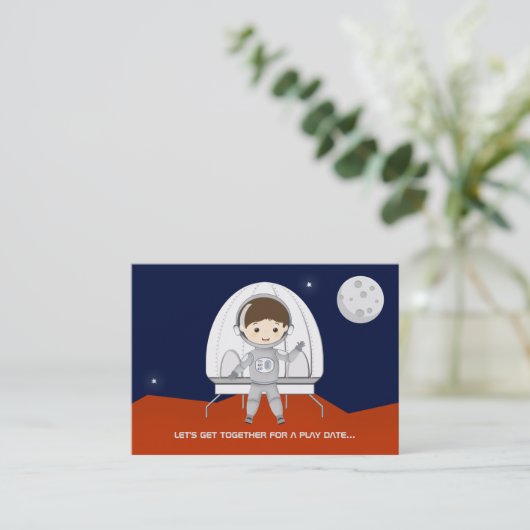 Carte d'appel de la date de lecture d'Space Explor (Debout devant)