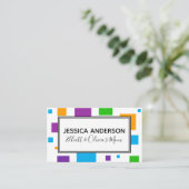 Carte d'appel de la maman Carré colorée (Debout devant)