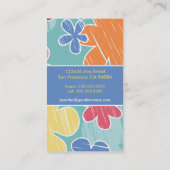 Carte d'appel de la maman Crayon Sketch (bleu) (Dos)