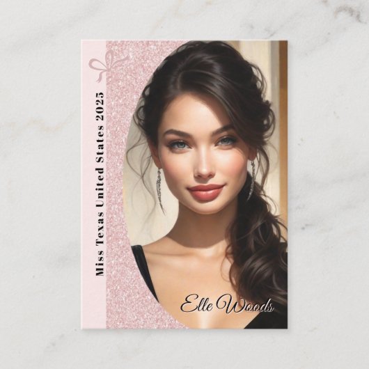 Carte d'appel de la plateforme Pageant | Rose Gold (Devant)