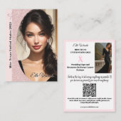 Carte d'appel de la plateforme Pageant | Rose Gold (Devant / Derrière)