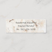 Carte d'appel de l'entrepreneur Arrière - plan tex (Dos)