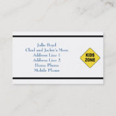 Carte d'appel de maman (Dos)