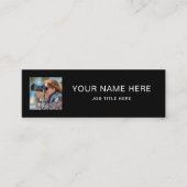 Carte d'appel de mini-appels Noir classique avec s (Devant)