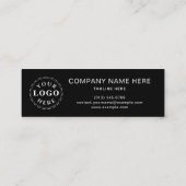 Carte d'appel de mini-appels Noir classique avec s (Dos)