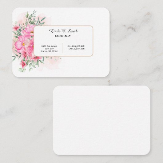 Carte d'appel de taille élevée (Devant / Derrière)