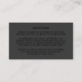 Carte D'appel Demander Groomsman Funny Man Card noir sur noir (Dos)
