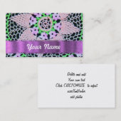 Carte D'appel dentelle assez florale (Devant / Derrière)