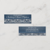 Carte D'appel Dentelle blanche et Denim - Insertion de graduatio (Devant / Derrière)