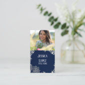 Carte D'appel dentelle blanche - réseau (Debout devant)