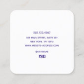 Carte d'appel des bombes de bain (Dos)