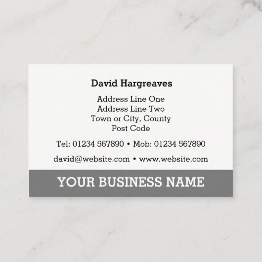 Carte d'appel des constructeurs et des services de (Dos)