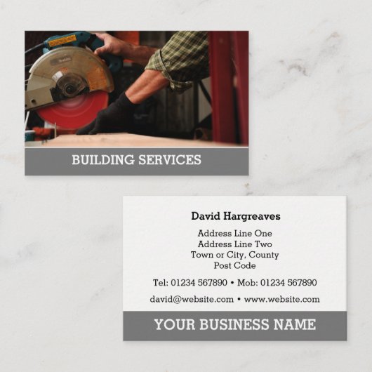 Carte d'appel des constructeurs et des services de (Devant / Derrière)