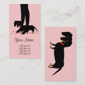 Carte D'appel Des filles de la nuit teckel - (Devant / Derrière)