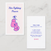 Carte d'appel des gants en boîte rose (Devant / Derrière)