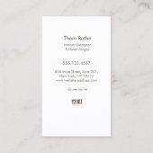 Carte D'appel Design d'intérieur Designer Aquarelle Fauteuil (Dos)