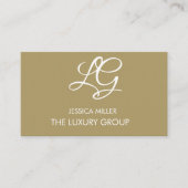 Carte D'appel Design Gold Luxury Élégant Logo Logo Entreprise  (Devant)