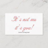 Carte D'appel Désolé de ne pas m'intéresser Rencontre (Dos)