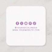 Carte D'appel Détails de la boutique violet blanc de marque (Dos)