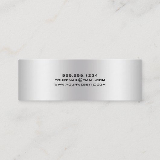 Carte d'appel Diamond Stud Casquette Grad Silver 2 (Dos)