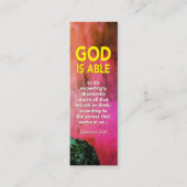 Carte D'appel DIEU EST CAPABLE Éphésiens 3:20 Chrétien Mini Sign (Devant)