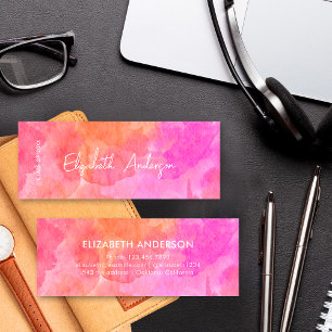 Carte D'appel Diplômé Étudiant Moderne Rose et Orange Graduation